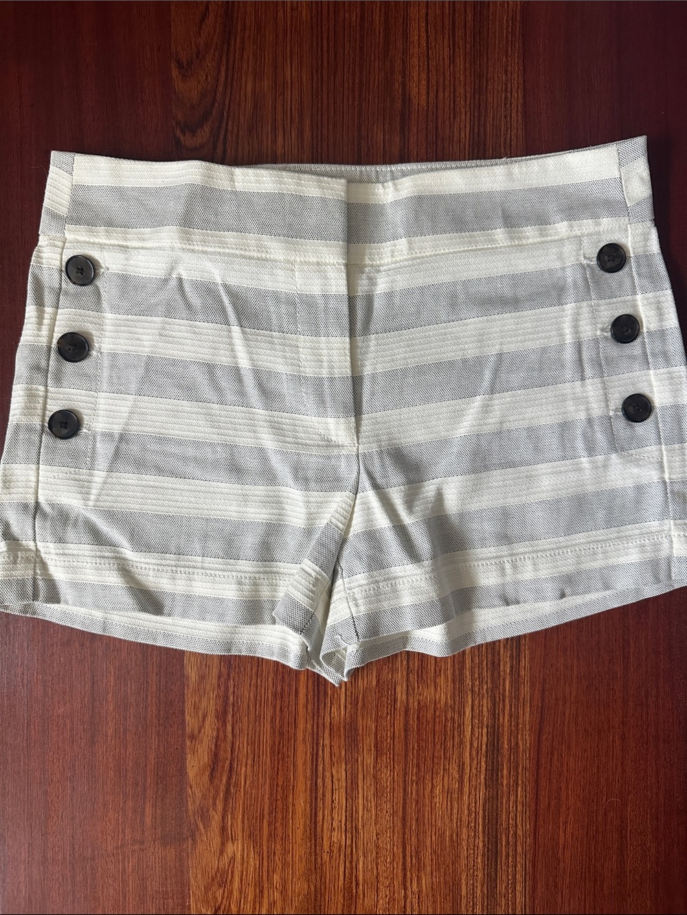 Loft Striped Gray and White Women’s Shorts